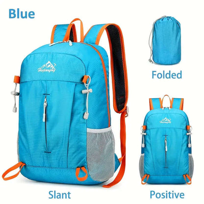 Lightweight Folding Backpack Hydrophobic Nylon Unisex Laptop Business Bag Utility Pocket Shoulder Bag