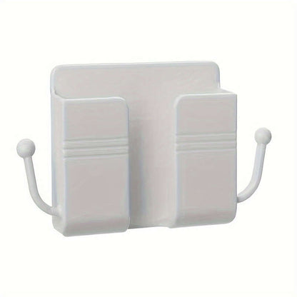 1Pcs Adhesive Wall Mount Bracket with Hook Cell Phone Charger Remote Control Organizer