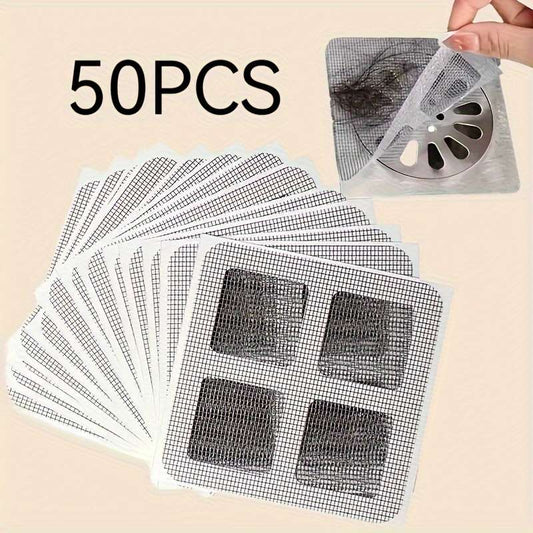 50 Pack Shower Hair Collector Drain, Metal Mesh Filter