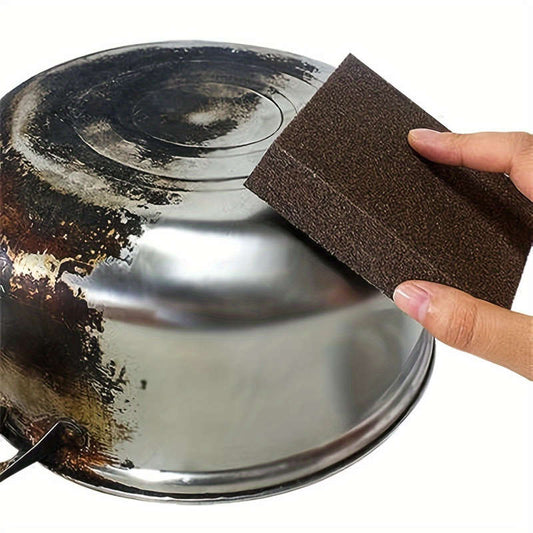 Multi-purpose cleaning sponge for pots, rust removal and dishwashing, microfiber scouring pad for dishwashing