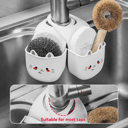 Cute Cat Silicone Faucet Basket
