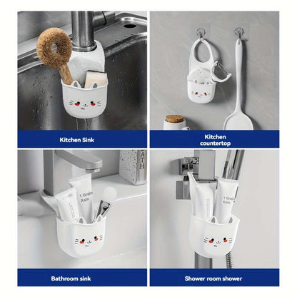 Cute Cat Silicone Faucet Basket