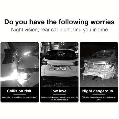 10pcs Car Bumper Reflective Safety Strip Stickers