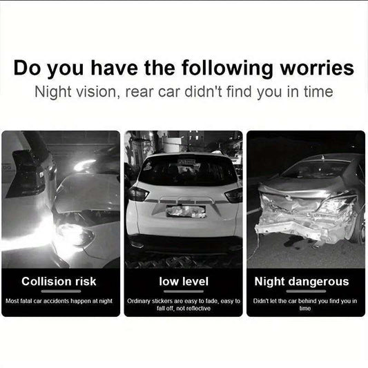 10pcs Car Bumper Reflective Safety Strip Stickers