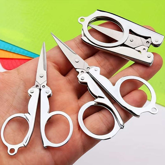 1pcs Small Folding Scissors Portable Travel Scissors Stainless Steel Scissors Mini Scissors for Home