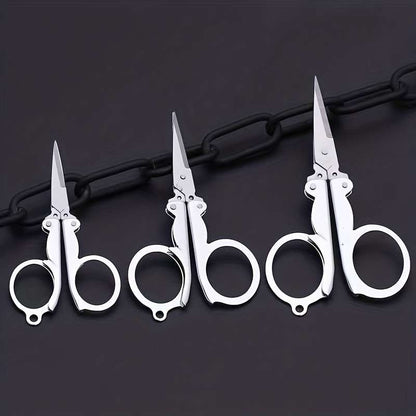 1pcs Small Folding Scissors Portable Travel Scissors Stainless Steel Scissors Mini Scissors for Home