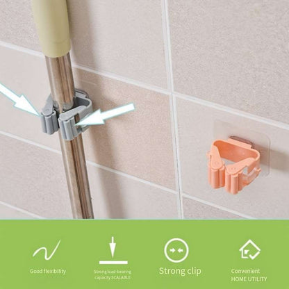 4pcs ABS mop broom holder