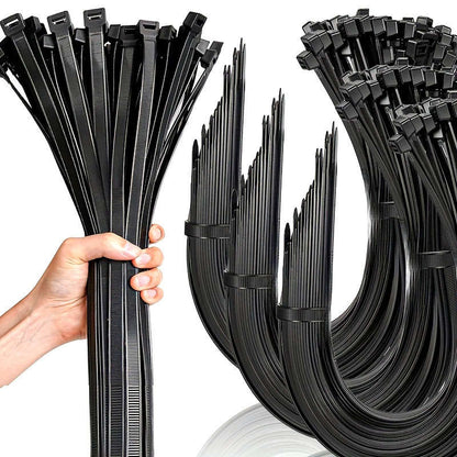 100 Piece Heavy Duty Premium Nylon Cable Tie Set - Waterproof