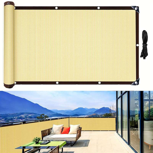 1pc Yellow PVC Balcony Privacy Screen