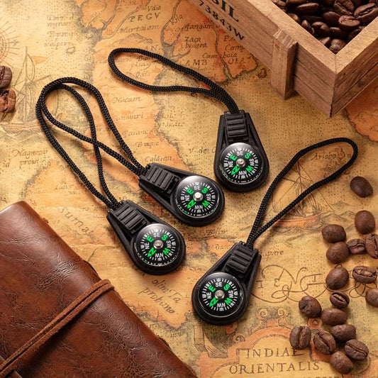 5-pack Mini Survival Compass Keychains