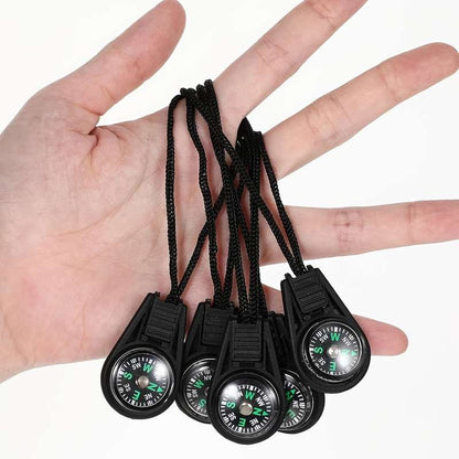 5-pack Mini Survival Compass Keychains