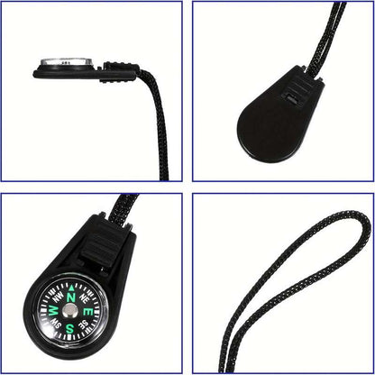 5-pack Mini Survival Compass Keychains