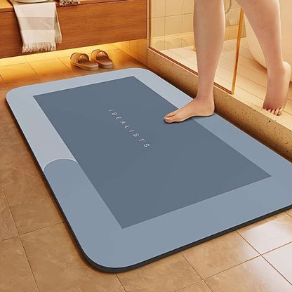 Super absorbent bathroom mat