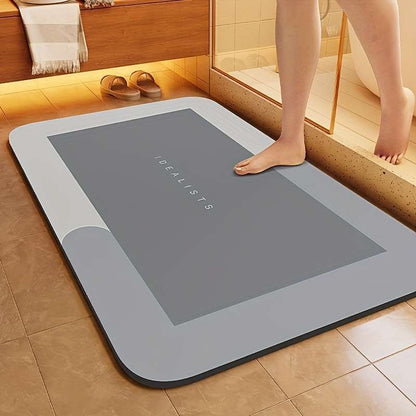 Super absorbent bathroom mat
