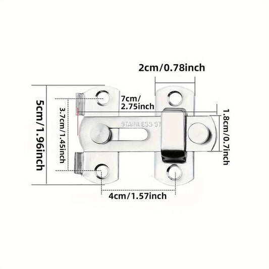 2-piece stainless steel mini latch lock