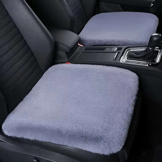 1 piece of luxury plush imitation rabbit fur car seat cushion