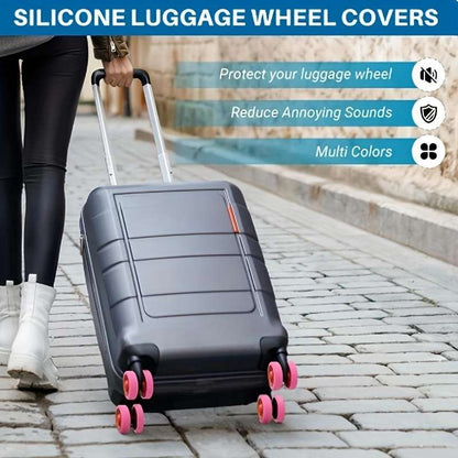 Quiet luggage wheel protector