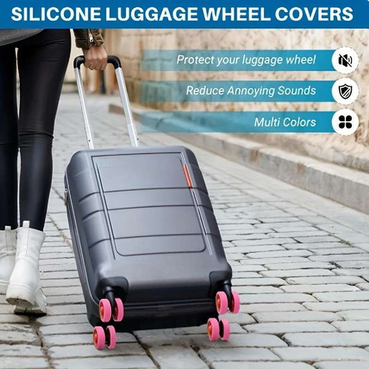 Quiet luggage wheel protector