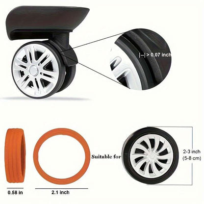 Quiet luggage wheel protector