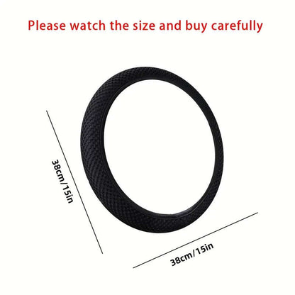 Breathable ice silk fiber cloth car steering wheel cover