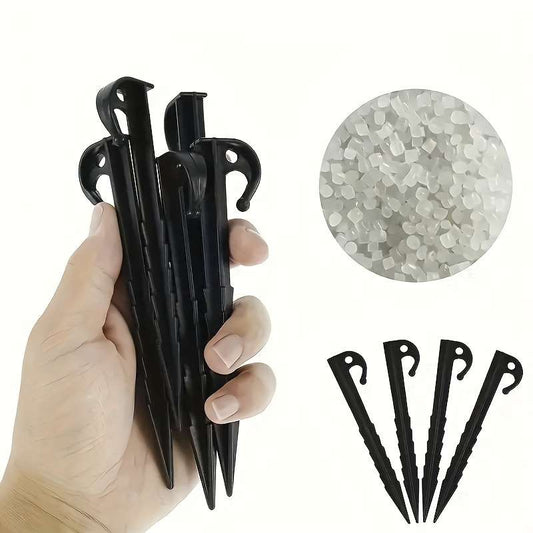 Heavy-duty 5" tent pegs with sharp hooks