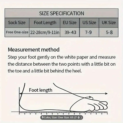 6 Pairs Of Breathable Cotton Sports Socks