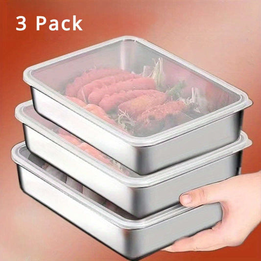 Stainless Steel Food Storage Container Set with Lids