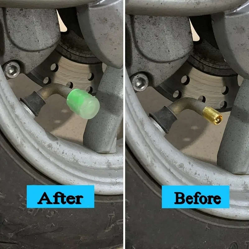 4 luminous tire valve covers