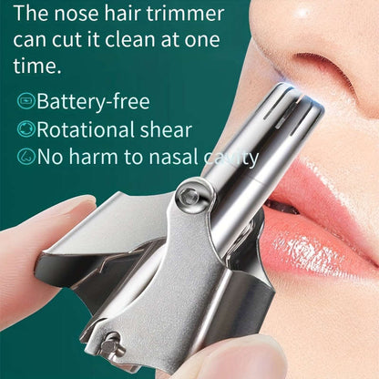 1pcs Stainless Steel Manual Nose Hair Trimmer Washable Personal Nose Hair Trimmer for Women