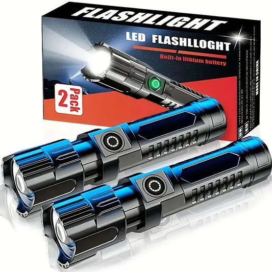 2 Pack High Power LED Flashlight