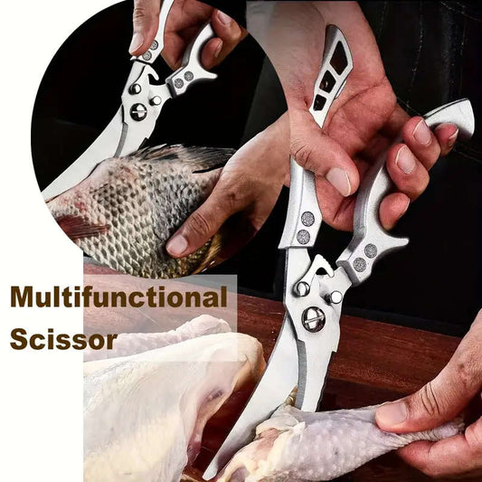 Upgraded stainless steel kitchen scissors