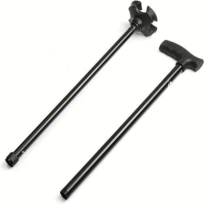 Aluminum adjustable telescopic height walking stick