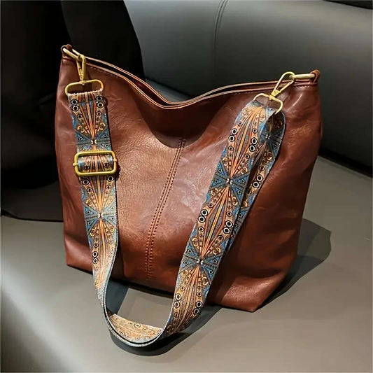 Bohemian style large capacity women's shoulder bag