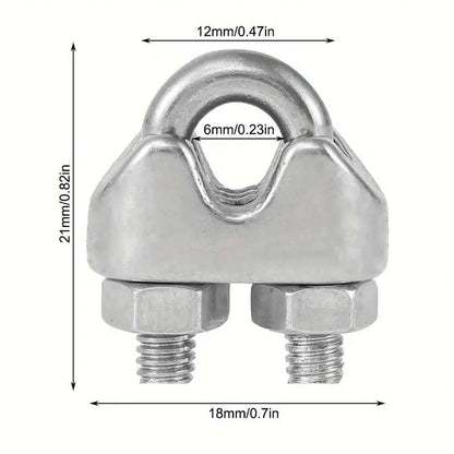 12 heavy duty M3 cable clamps