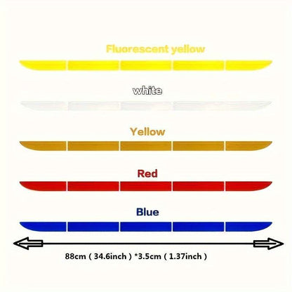Car bumper reflective stickers