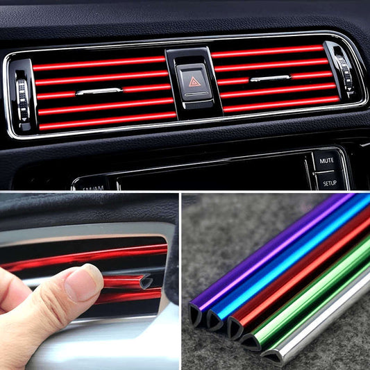 10 pieces 20cm Car air conditioning vent decorative strips
