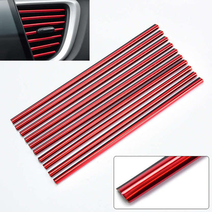 10 pieces 20cm Car air conditioning vent decorative strips