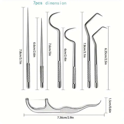 7-piece stainless steel toothpick set
