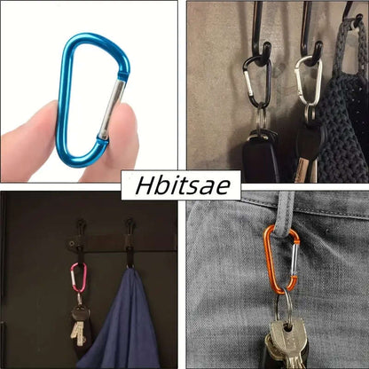 10 Pack Vitality Mini Carabiner Keychain Durable Aluminum Alloy Spring Hook Clip for Outdoor Cameras