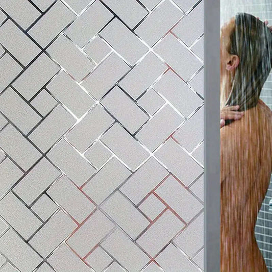 Semi-matte grid window privacy film