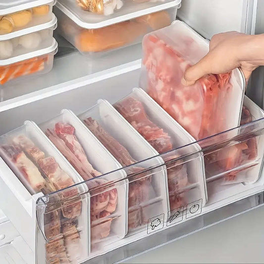 5-piece kitchen refrigerator storage box set (with lid)