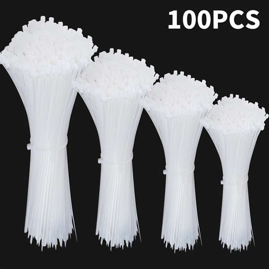 White nylon cable tie