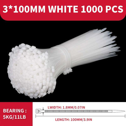 White nylon cable tie