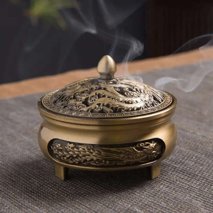 1 antique copper incense burner