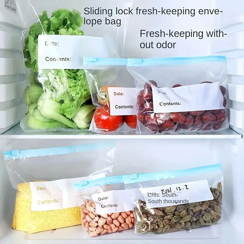 15 leak-proof airtight freezer bags