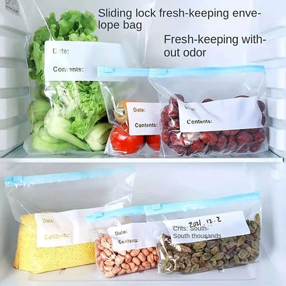 15 leak-proof airtight freezer bags
