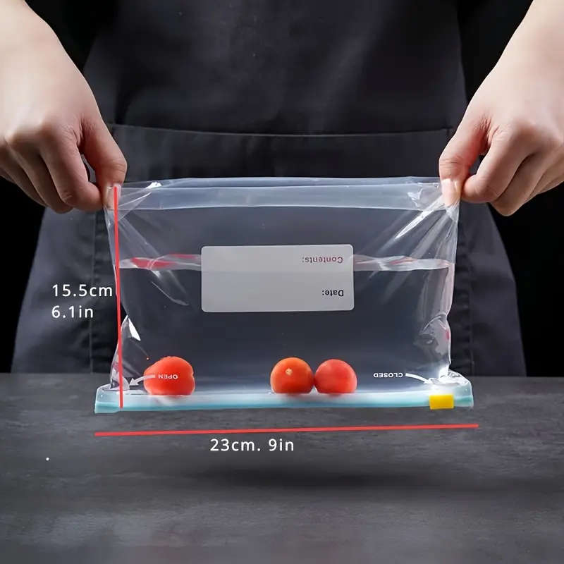15 leak-proof airtight freezer bags
