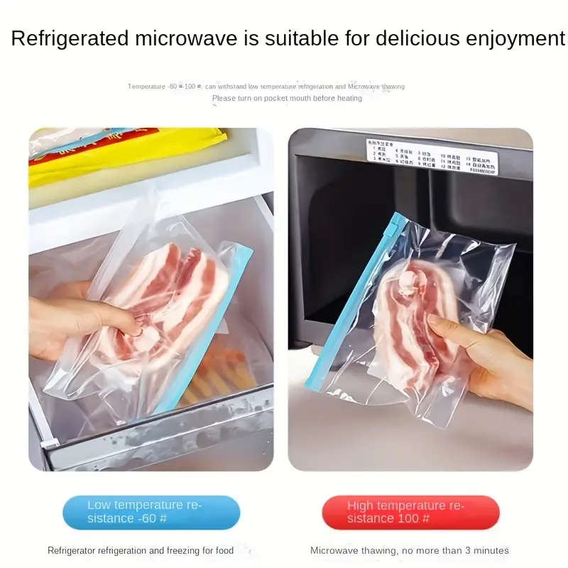 15 leak-proof airtight freezer bags