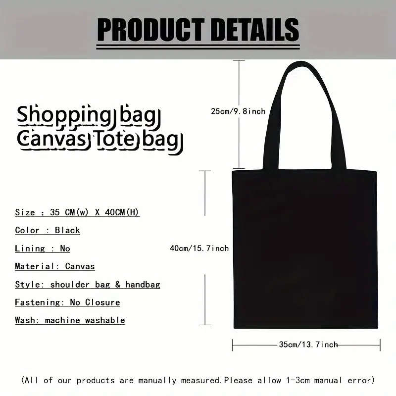 1pcs Chic Cartoon Chicken Tote Bag Lightweight Unique Animal Print Fashion Shoulder Bag Reusable Grocery
