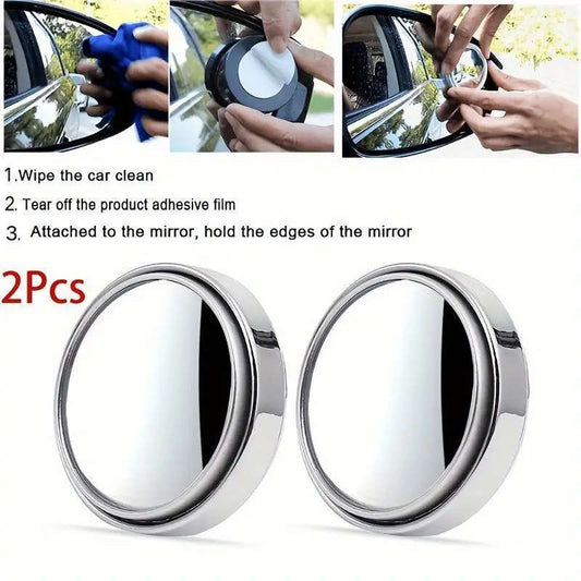 2 360 degree adjustable blind spot mirrors
